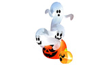 6ft Twisting Ghosts On A Pumpkin Inflatable Halloween Decoration
