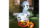 6ft Twisting Ghosts On A Pumpkin Inflatable Halloween Decoration