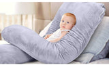 Soft Velvet Contoured U Shape Maternity Pregnancy Body Pillow