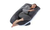 Soft Velvet Contoured U Shape Maternity Pregnancy Body Pillow