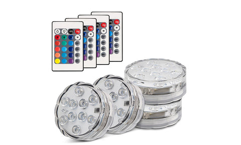 Waterproof Underwater Led Lights w/Remote